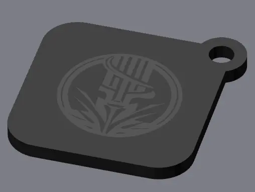 Dog Tag 1 Inch Square NFC Tag - Programmable