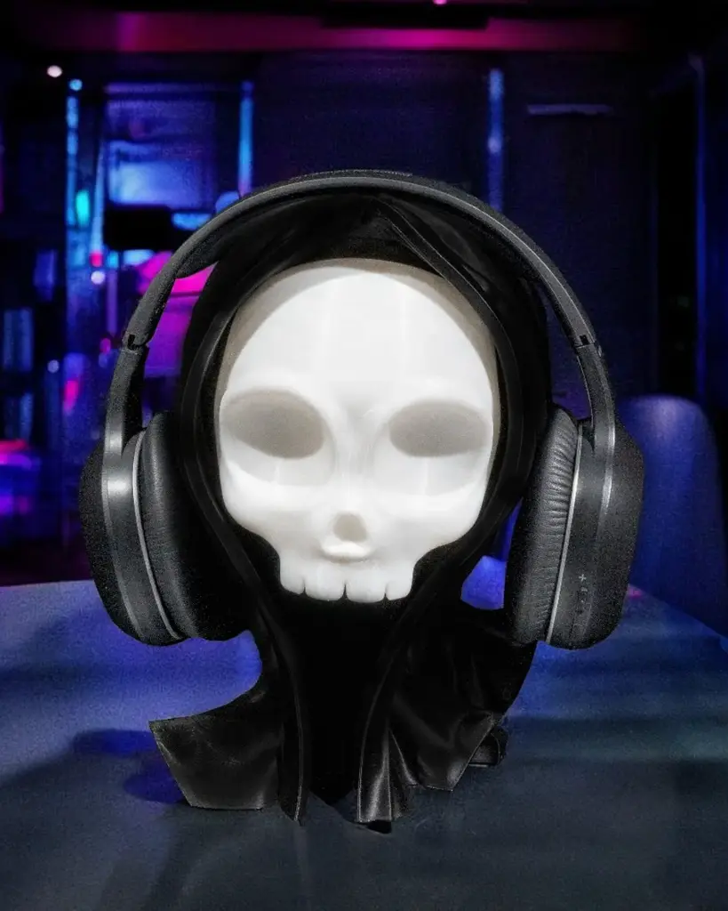 Smiling Reaper Headphone Stand
